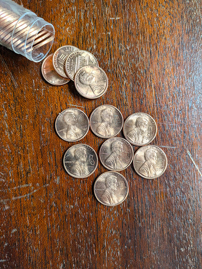 1990 50 Lincoln Memorial Penny State Counterstamps - Non-US Mint 50 Stamped Pennies - 1990 50 Lincoln State Pennies - 50 States 50 Pennies