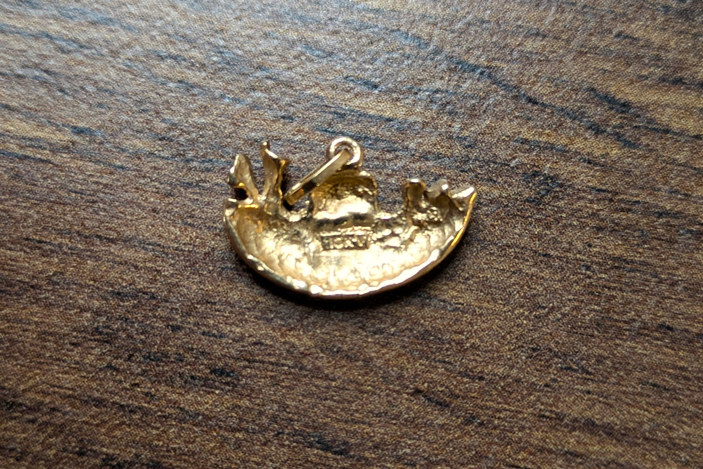 Detailed 10K Gold Noah's Ark Charm - Big N Gold Noah's Ark Charm - Noah's Ark Charm with Giraffes