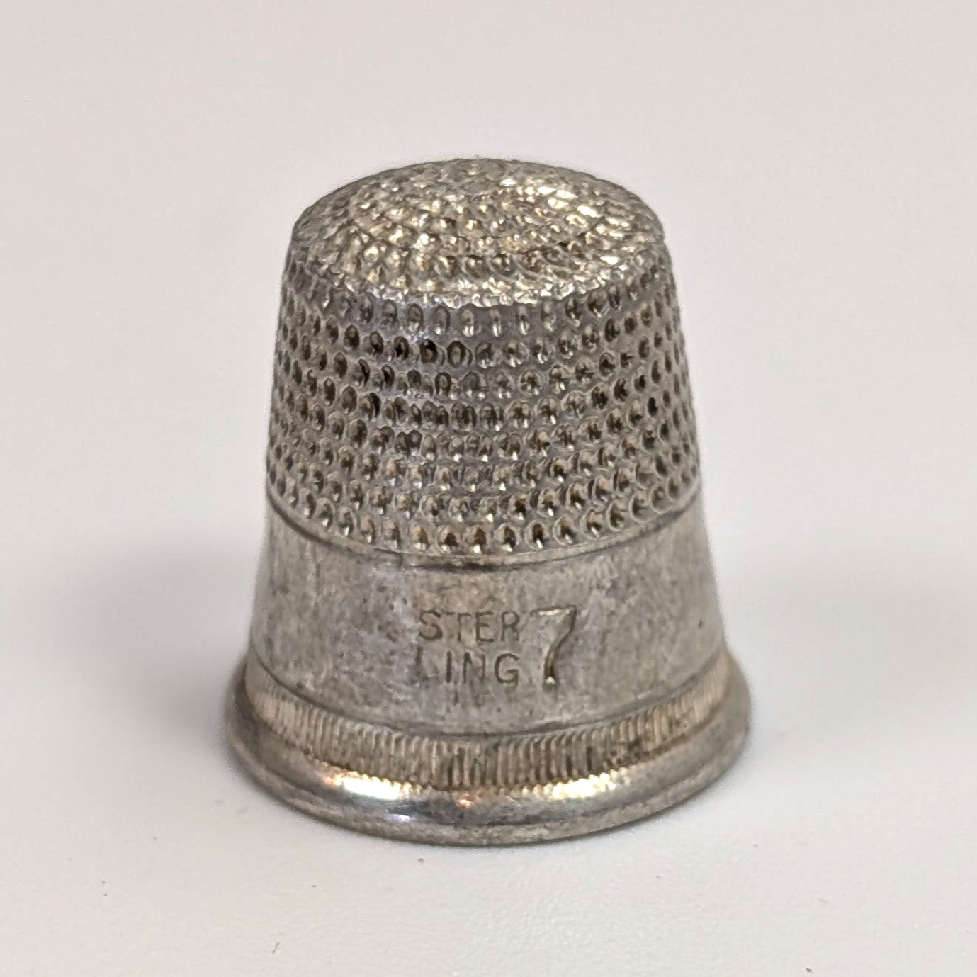 Vintage Sterling Thimble Sewing Tool - .75 inches Tall - 1.7 grams 925 Silver