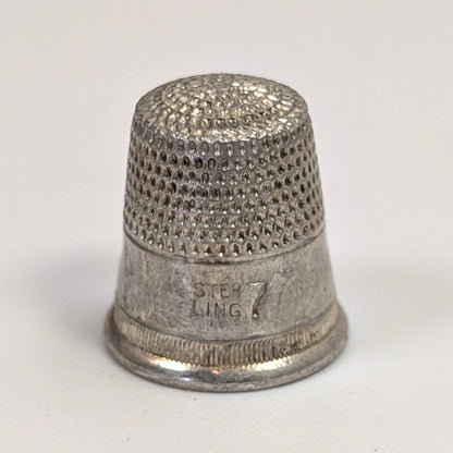 Vintage Sterling Thimble Sewing Tool - .75 inches Tall - 1.7 grams 925 Silver