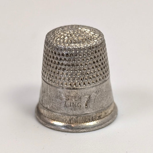 Vintage Sterling Thimble Sewing Tool - .75 inches Tall - 1.7 grams 925 Silver