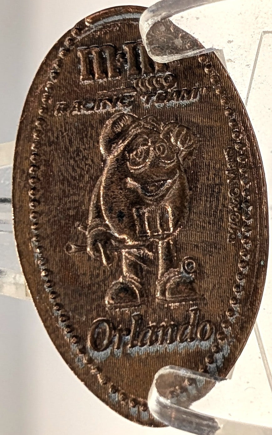 Lot of 3 M&M Elongated Pennies Las Vegas/Orlando - M&M World Las Vegas and M&M Racing Team Orlando Lot of Three Elongated Pennies