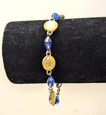 Stunning St Benedict Exorcism Bracelet - 7.75 Inches - Latin Religious Bracelet - Catholic Medals