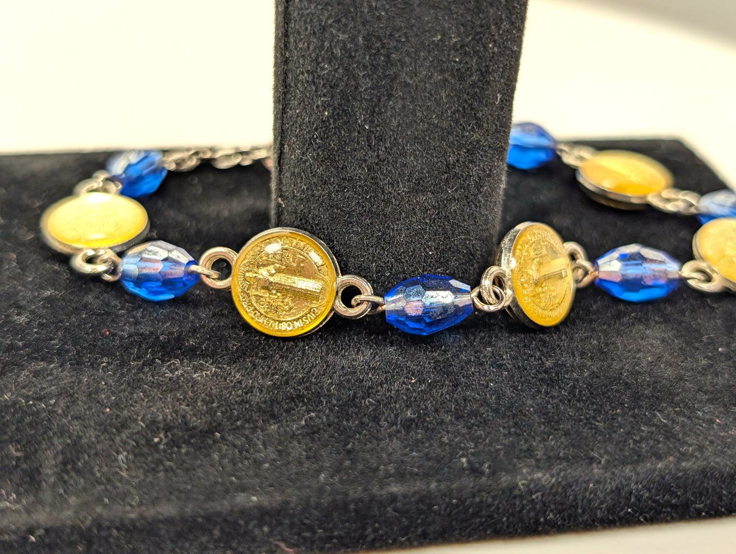 Stunning St Benedict Exorcism Bracelet - 7.75 Inches - Latin Religious Bracelet - Catholic Medals