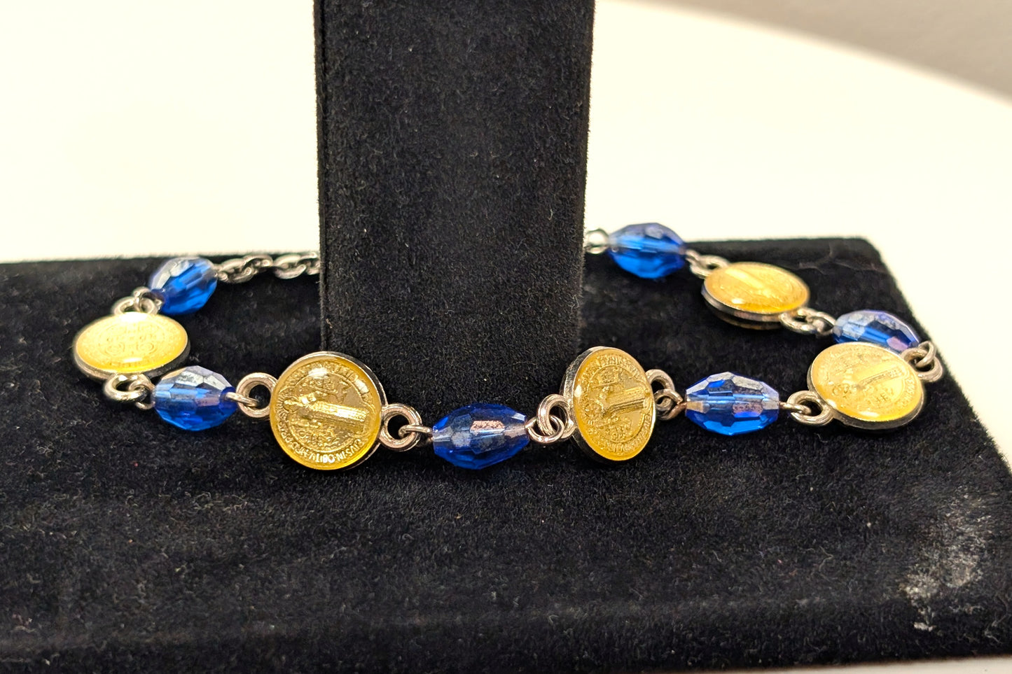 Stunning St Benedict Exorcism Bracelet - 7.75 Inches - Latin Religious Bracelet - Catholic Medals