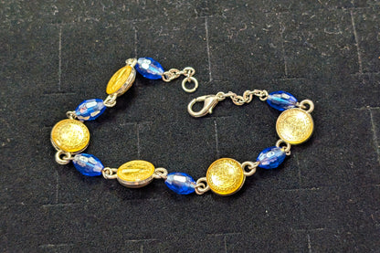 Stunning St Benedict Exorcism Bracelet - 7.75 Inches - Latin Religious Bracelet - Catholic Medals