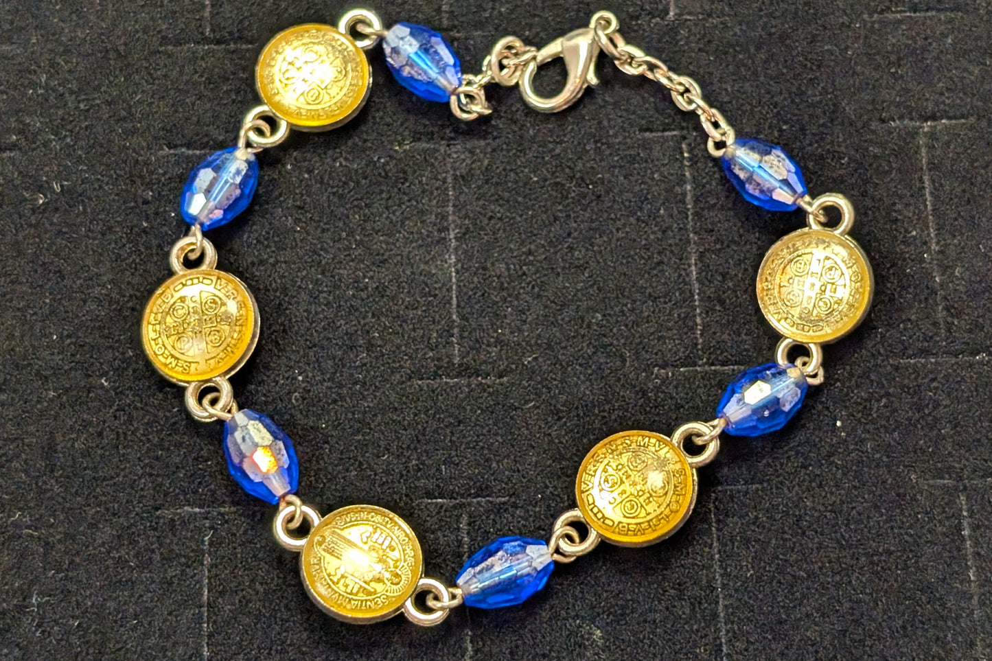 Stunning St Benedict Exorcism Bracelet - 7.75 Inches - Latin Religious Bracelet - Catholic Medals