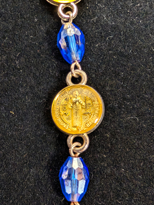 Stunning St Benedict Exorcism Bracelet - 7.75 Inches - Latin Religious Bracelet - Catholic Medals