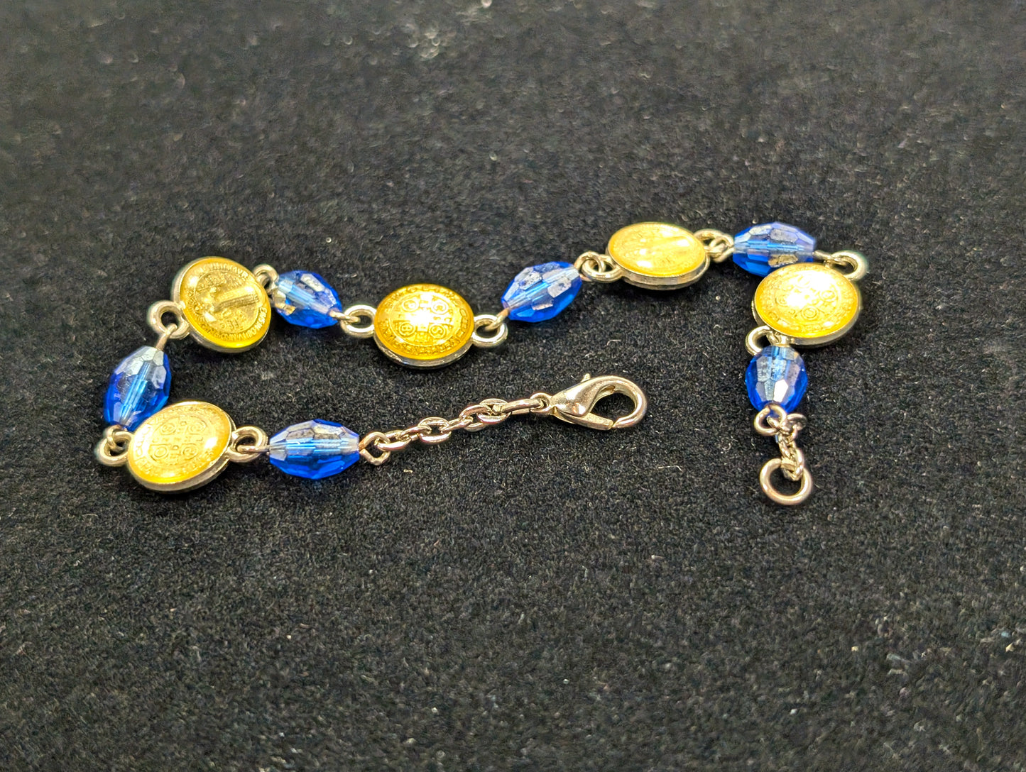 Stunning St Benedict Exorcism Bracelet - 7.75 Inches - Latin Religious Bracelet - Catholic Medals