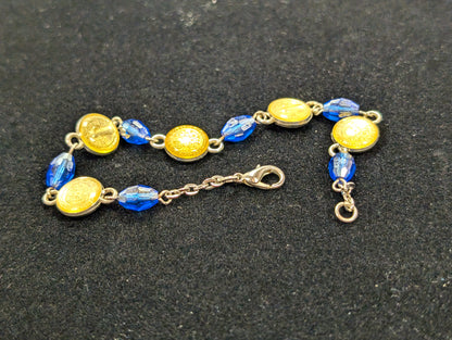 Stunning St Benedict Exorcism Bracelet - 7.75 Inches - Latin Religious Bracelet - Catholic Medals