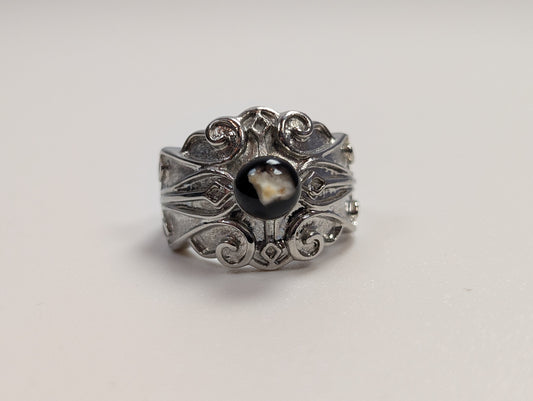 Stunning Michael Anthony Nativity Stone Ring - Size 6 - Stainless Steel Ring - Heirloom Jewelry