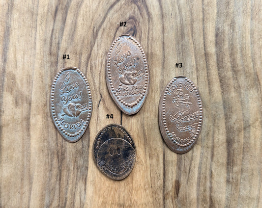 Elongated "I Love You" Pennies- "I Love You" Elongated Pennies Pick your Variate!