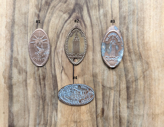 Elongated Landmark Pennies featuring Statue of Liberty and Empire State Building - Landmark Elongated Pennies Pick your Variate!