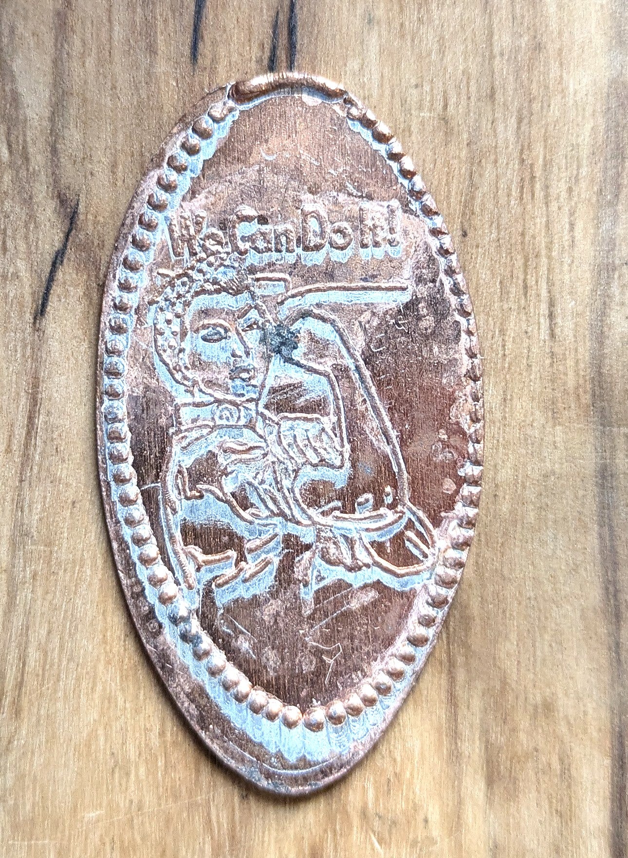 Elongated Penny "We Can Do It!" Rosie The Riveter - Rosie Penny Elongated - Flattened Penny "We Can Do It!"