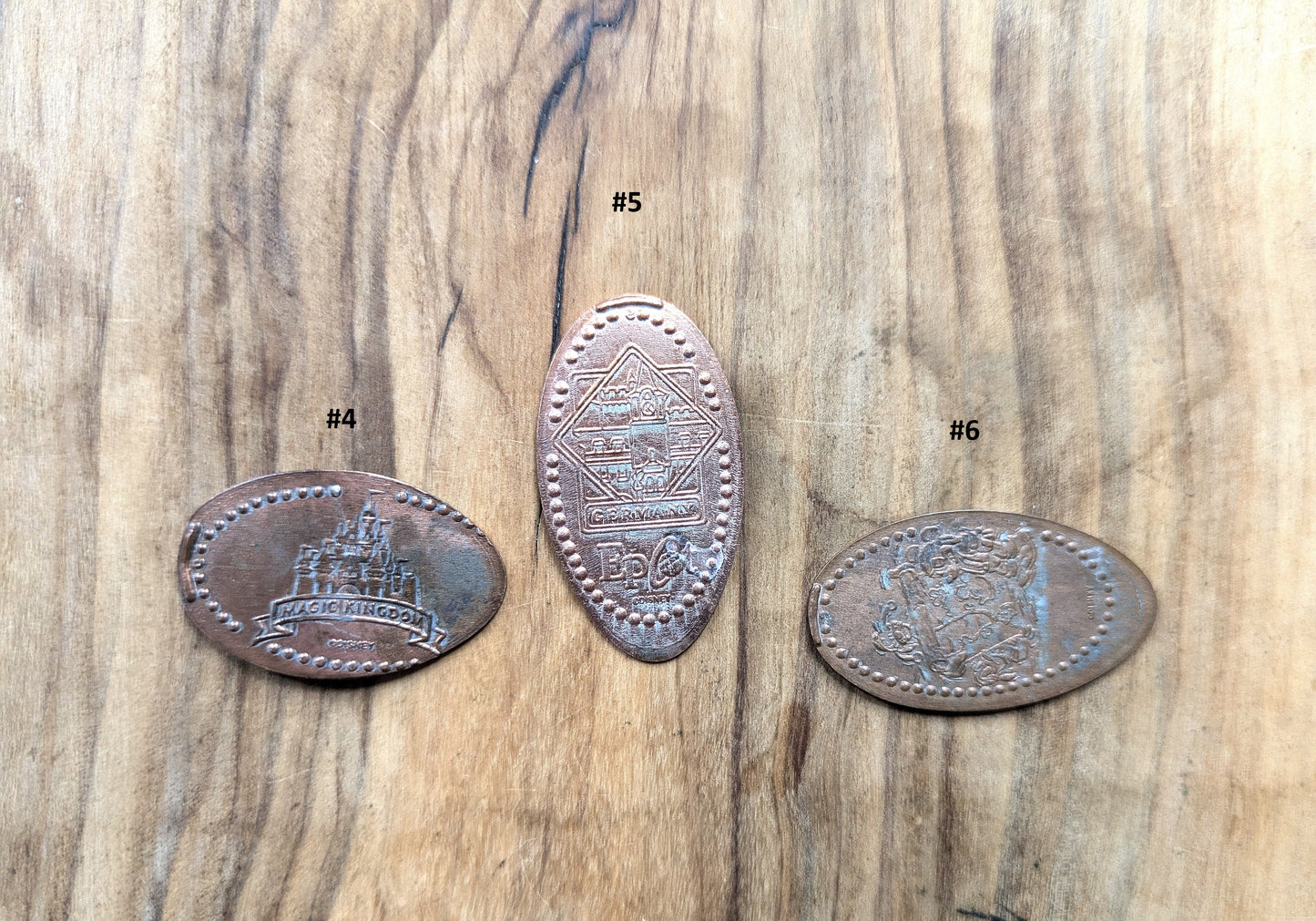Elongated Disney Characters/Disney Landmarks Pennies - Disney Elongated Pennies Pick your Variant! - Disney Elongated Pennies - Flattened Disney Epcot Penny