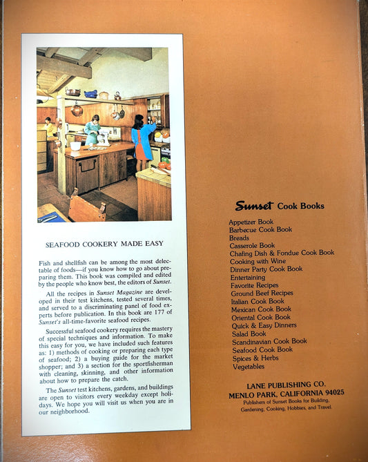 1967 Sunset Seafood Cook Book - A Sunset Book Seafood By Jane Books