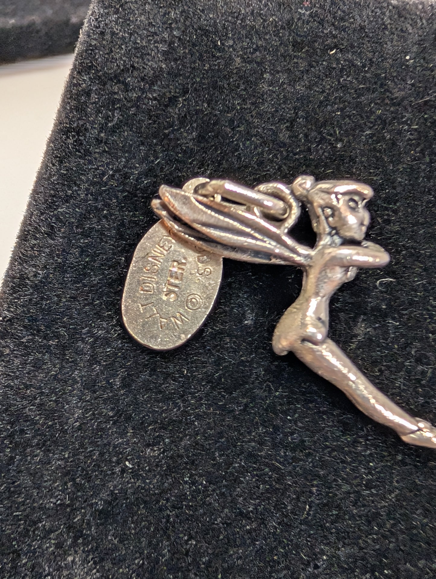 Sterling Silver Tinkerbell Pendant - Stamped and Tested Sterling Silver - Collectible Walt Disney Productions Jewelry