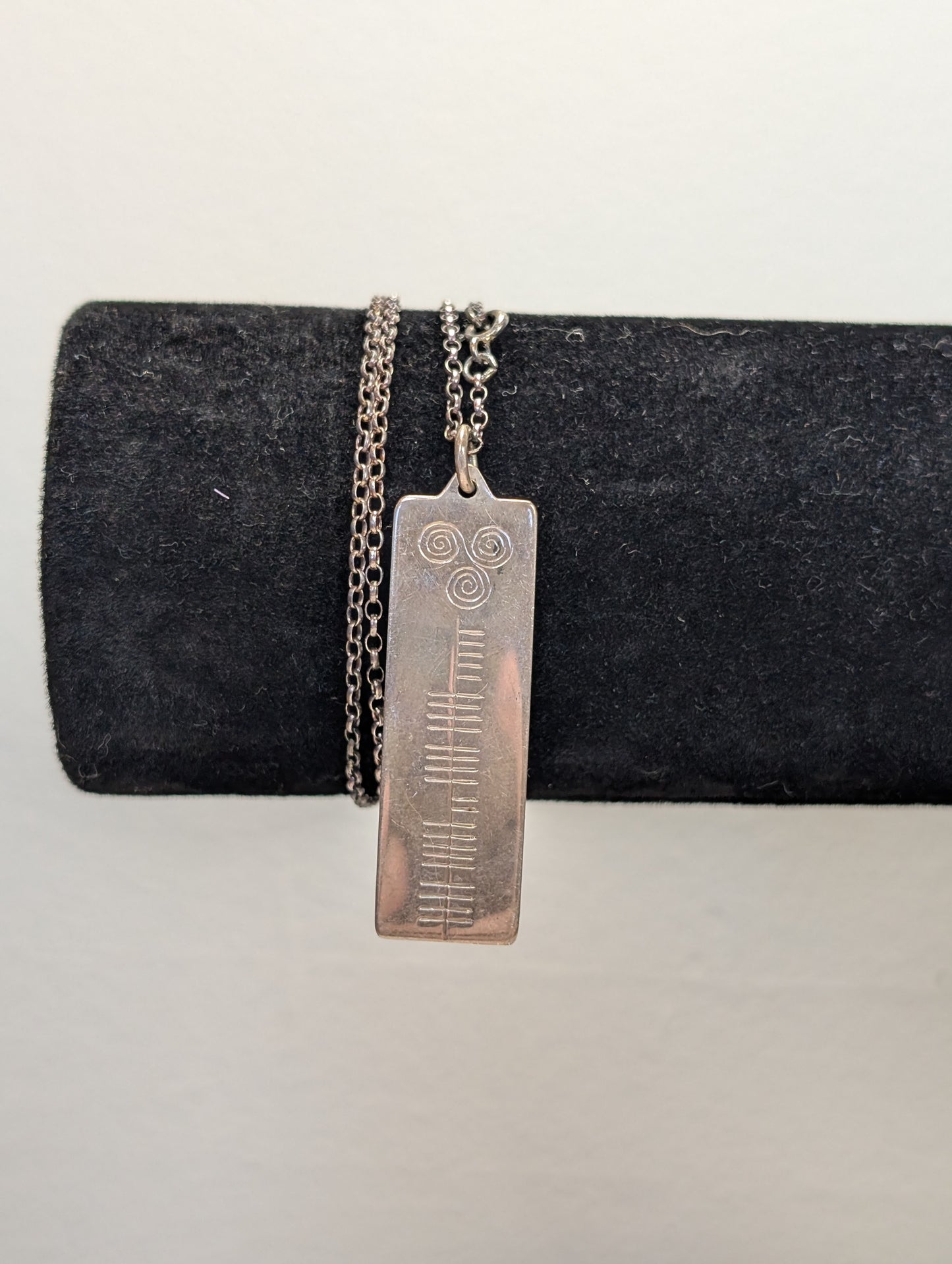 Sterling Silver Anthony Sebastian Clancy Ogham Pendants - Tested Sterling Silver - Early 2000s Dublin Designer Silver Ogham Ingots