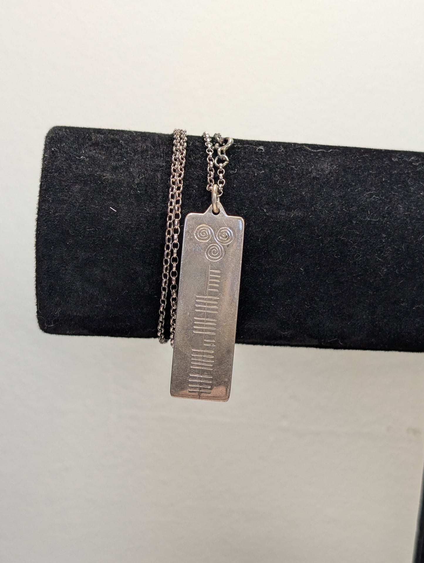 Sterling Silver Anthony Sebastian Clancy Ogham Pendants - Tested Sterling Silver - Early 2000s Dublin Designer Silver Ogham Ingots