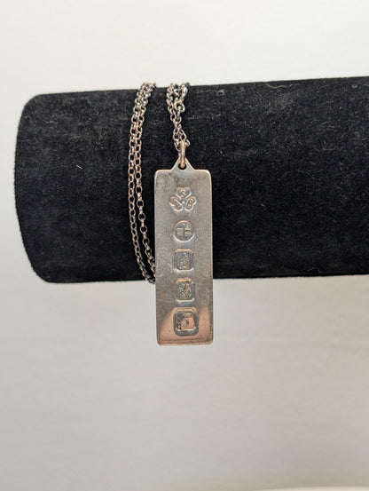 Sterling Silver Anthony Sebastian Clancy Ogham Pendants - Tested Sterling Silver - Early 2000s Dublin Designer Silver Ogham Ingots