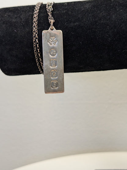 Sterling Silver Anthony Sebastian Clancy Ogham Pendants - Tested Sterling Silver - Early 2000s Dublin Designer Silver Ogham Ingots