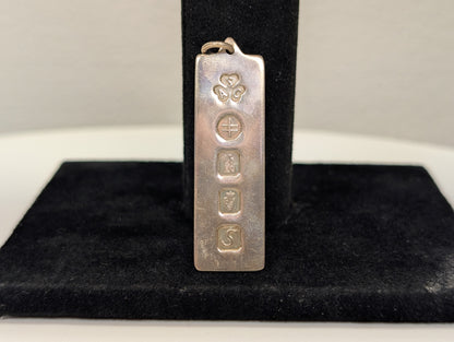 Sterling Silver Anthony Sebastian Clancy Ogham Pendants - Tested Sterling Silver - Early 2000s Dublin Designer Silver Ogham Ingots