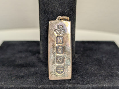Sterling Silver Anthony Sebastian Clancy Ogham Pendants - Tested Sterling Silver - Early 2000s Dublin Designer Silver Ogham Ingots