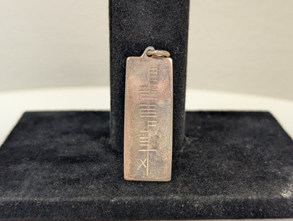 Sterling Silver Anthony Sebastian Clancy Ogham Pendants - Tested Sterling Silver - Early 2000s Dublin Designer Silver Ogham Ingots