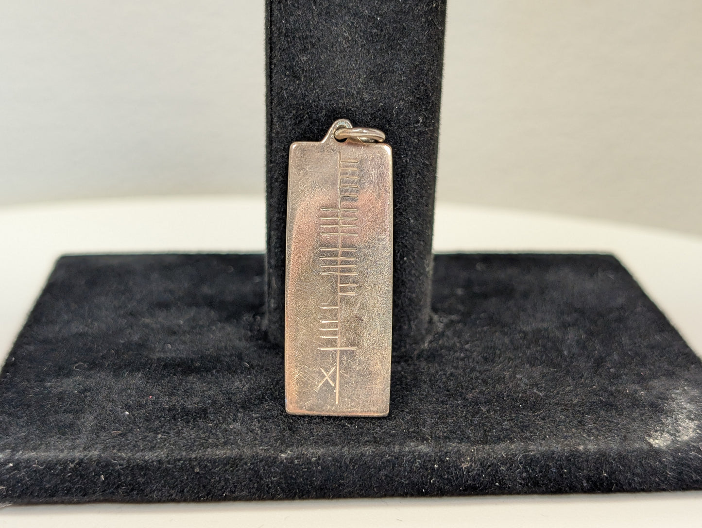 Sterling Silver Anthony Sebastian Clancy Ogham Pendants - Tested Sterling Silver - Early 2000s Dublin Designer Silver Ogham Ingots