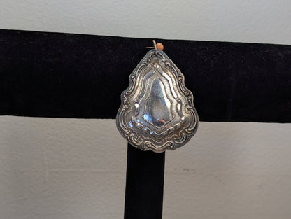 Sterling Silver 1983 Towle Christmas Floral Medallion - Stamped and Tested Sterling Silver - 1983 First Edition Floral Christmas Medallion