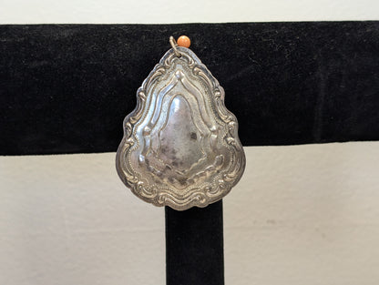 Sterling Silver 1983 Towle Christmas Floral Medallion - Stamped and Tested Sterling Silver - 1983 First Edition Floral Christmas Medallion