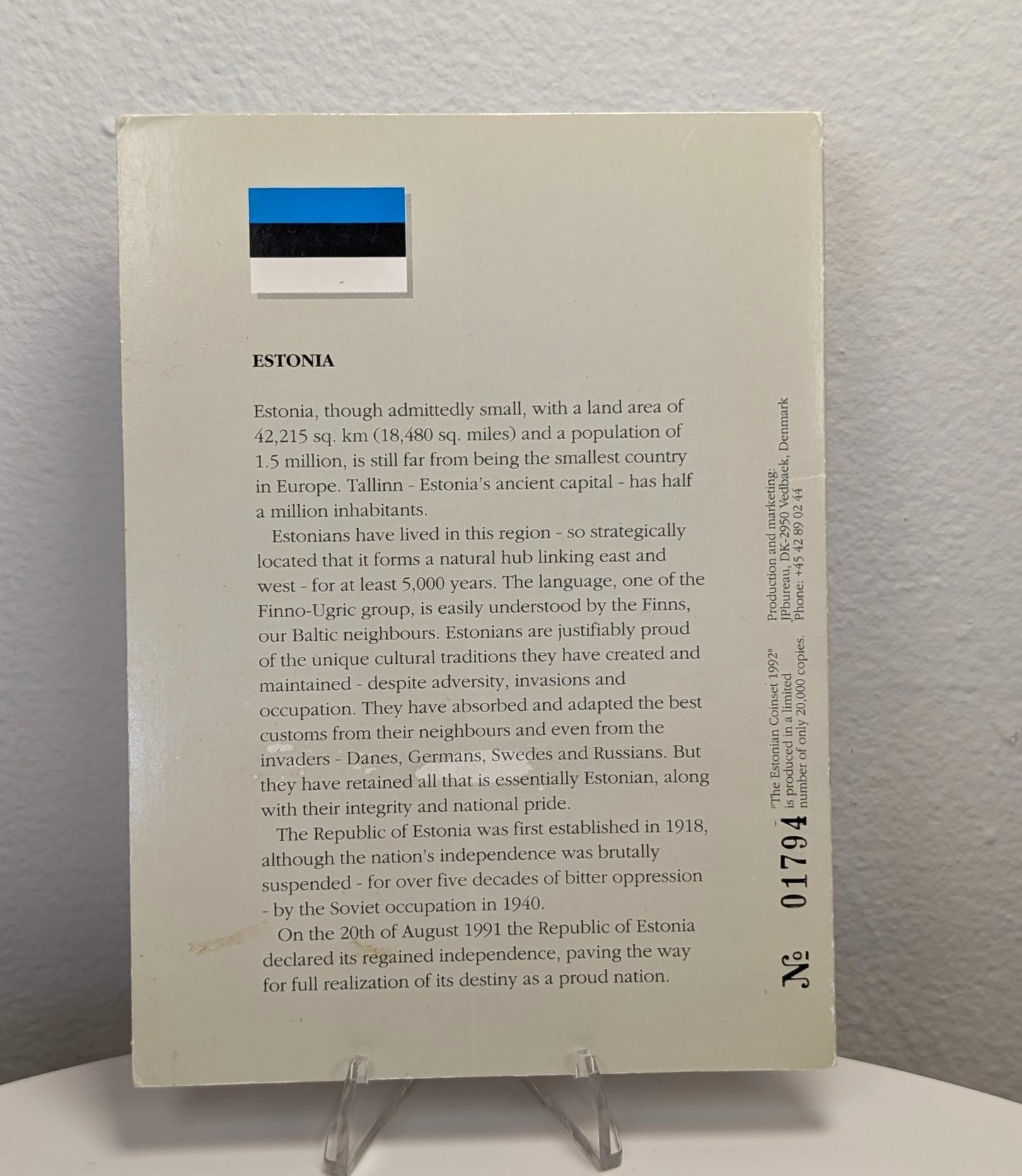 1992 New Estonian Coinset! Unique European Collector's Set