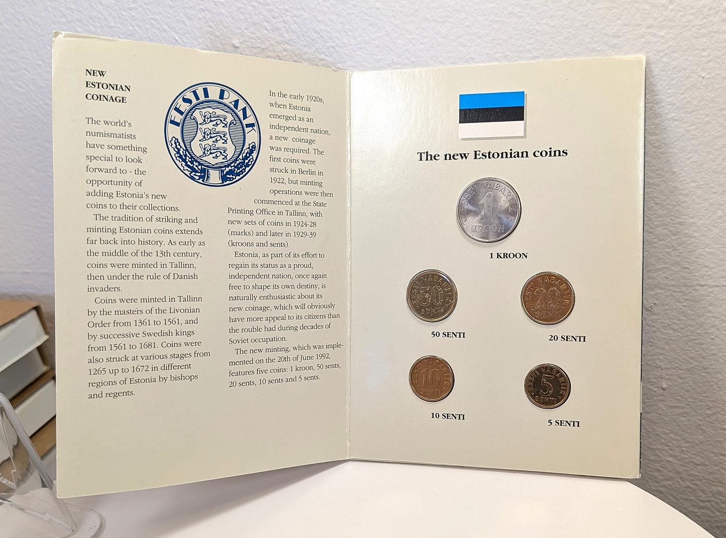1992 New Estonian Coinset! Unique European Collector's Set