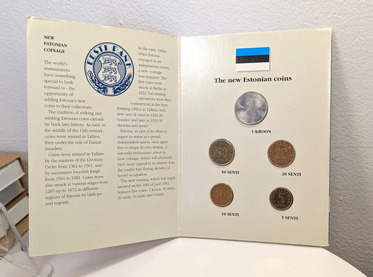 1992 New Estonian Coinset! Unique European Collector's Set
