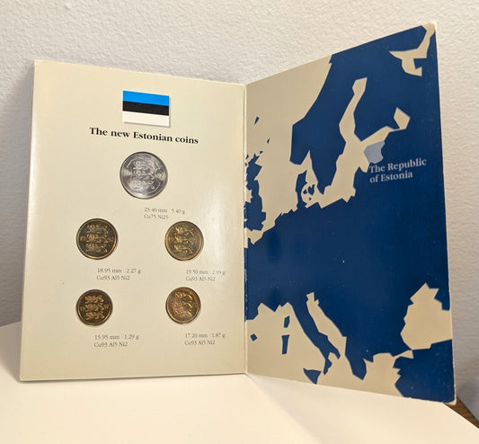 1992 New Estonian Coinset! Unique European Collector's Set