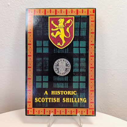1966 Historic Scottish Shilling Commemorative Heritage Card Queen Elizabeth II