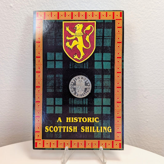 1966 Historic Scottish Shilling Commemorative Heritage Card Queen Elizabeth II