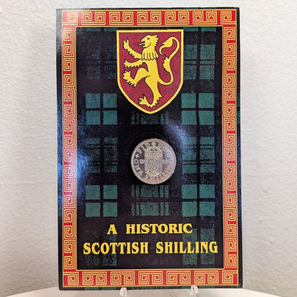 1966 Historic Scottish Shilling Commemorative Heritage Card Queen Elizabeth II