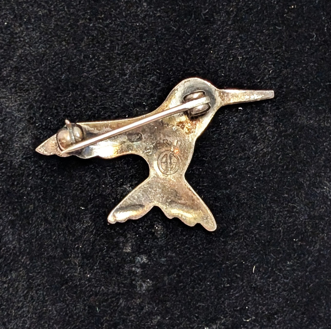 Vintage Abbott Gotshall Sterling Hummingbird Abbott Gotshall New Hampshire Pin 925 Silver Brooch