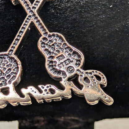 Vintage Sterling Banjo & Guitar Branson Missouri Music Heritage Pendant Charm 925 Silver 3.1 Grams