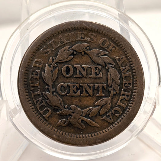 Scarce 1843 Braided Hair Large Cent Mature Head Large Letter Variety VG VG+ PCGS# 405845 OR 403943