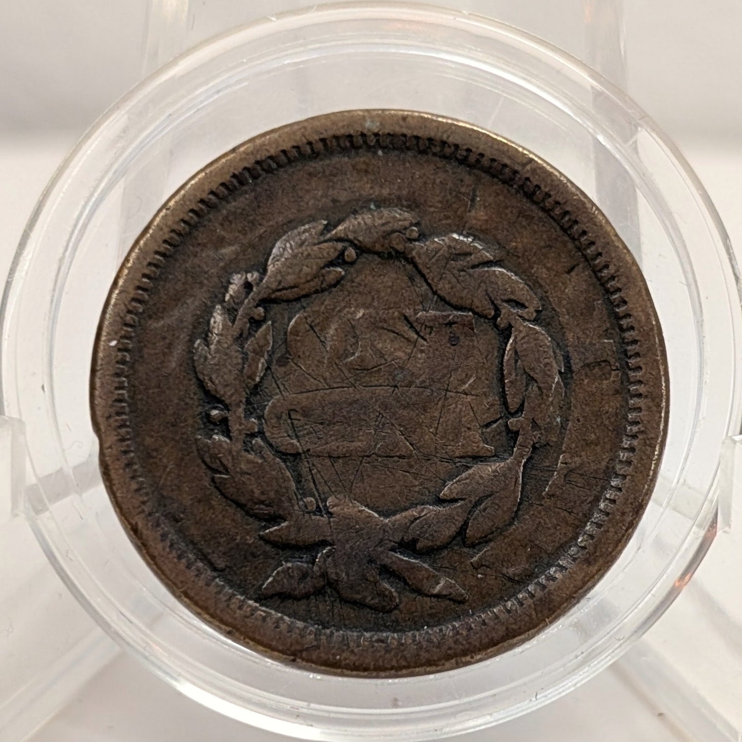 Scarce 1843 Braided Hair Large Cent Mature Head Large Letter Variety AG PCGS# 405845 OR 403943