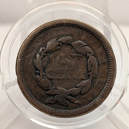 Scarce 1843 Braided Hair Large Cent Mature Head Large Letter Variety AG PCGS# 405845 OR 403943