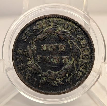 1835 U.S. Matron Head Large Cent "Head of 1836" Variety Fine Details Condition Corrosion