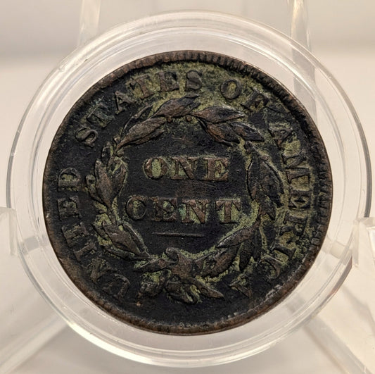 1835 U.S. Matron Head Large Cent "Head of 1836" Variety Fine Details Condition Corrosion