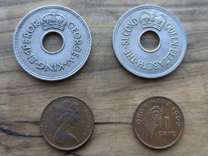 Fiji 1 Cent Coins - UK Issue One Penny Fiji Coins -  30s, 40s, 60s, 70s - Choose by Date - Coins from Fiji -