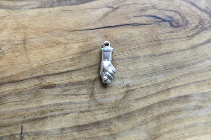 Sterling Silver Figa Fist Charm - Tested Sterling Silver - Greco-Romanic Culture
