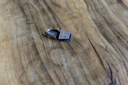 Sterling Silver Mexican Sandal Charm - Tested Sterling Silver - Mexican Handcrafted Charm - Chankla