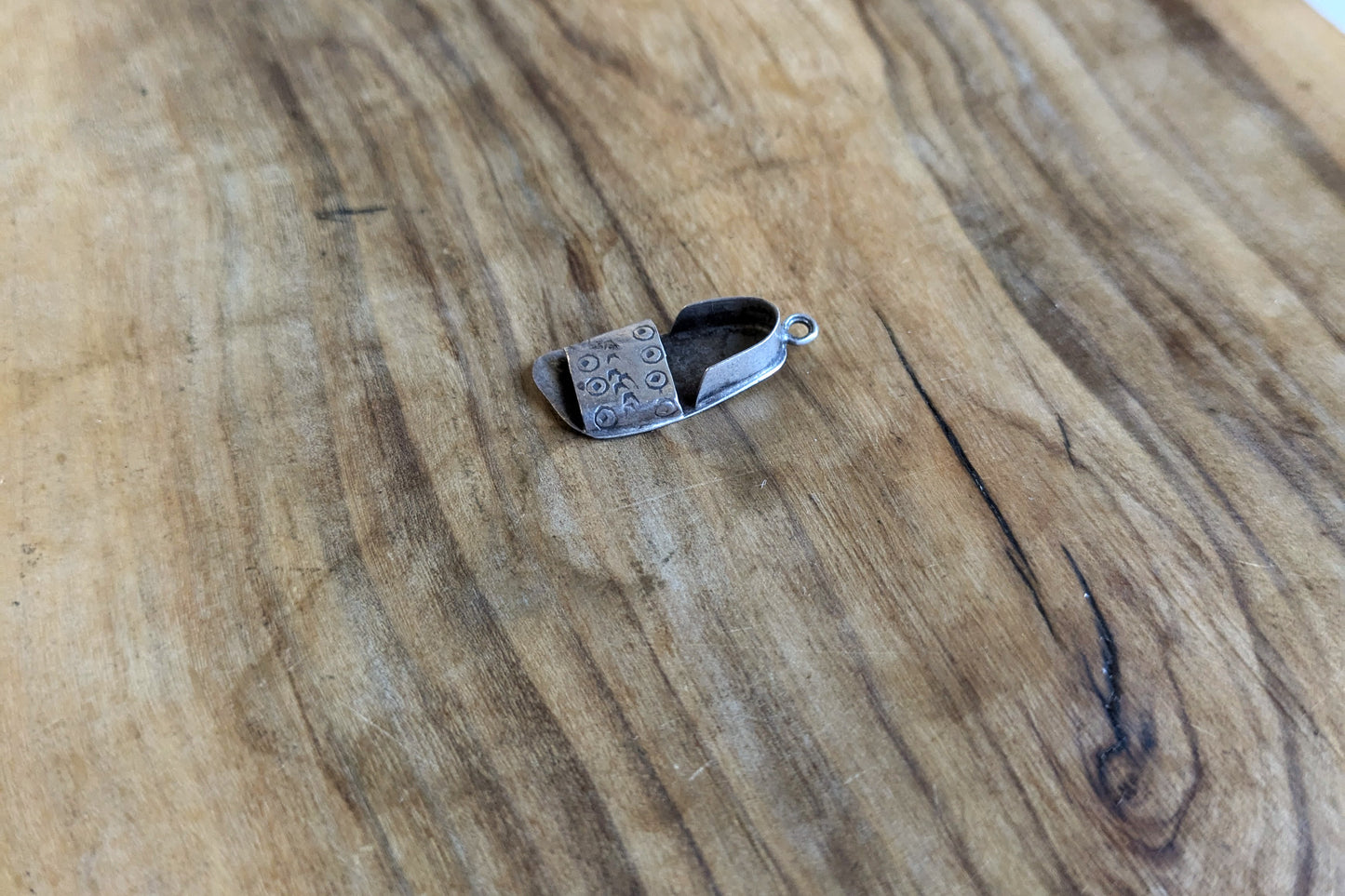 Sterling Silver Mexican Sandal Charm - Tested Sterling Silver - Mexican Handcrafted Charm - Chankla