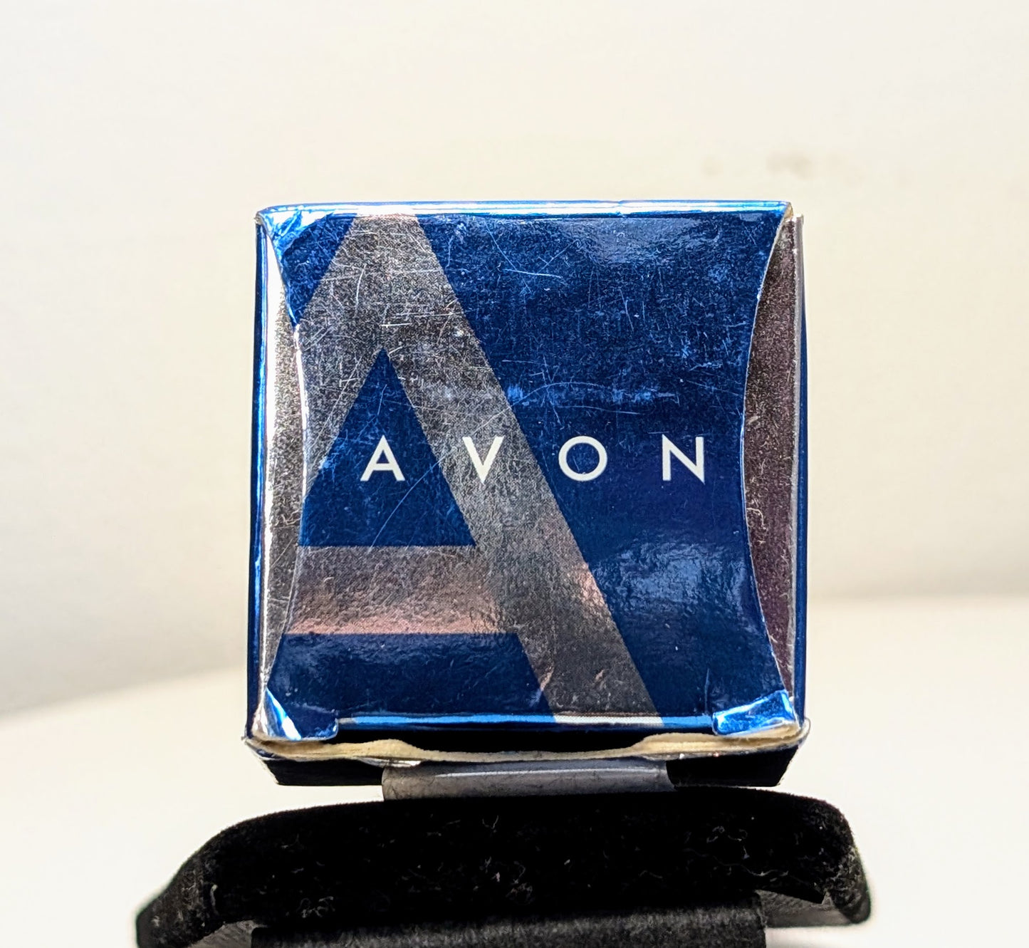 2008 Avon Silvertone Birthstone January Garnet Hoop Earrings in Box - New Old Stock (NOS) - Silver Avon 2008 Garnet Jan. Birthday Earrings